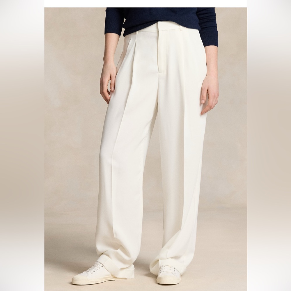 NWT Ralph Lauren Pleated Straight-leg Pant